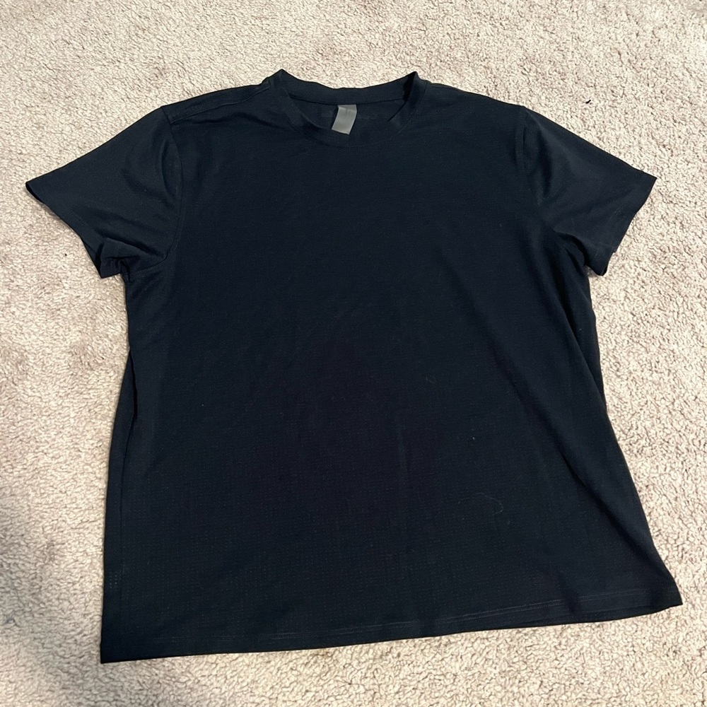 Outdoor Voices Black Short Sleeve Tee Essential Crew Neck